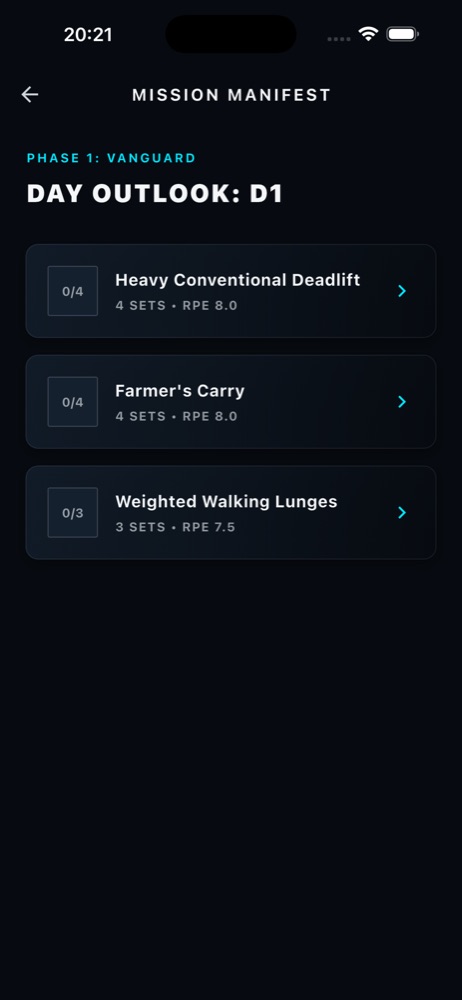 Mission manifest